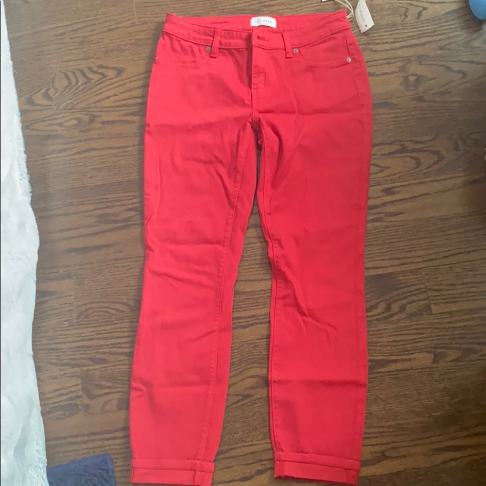 Red jeans